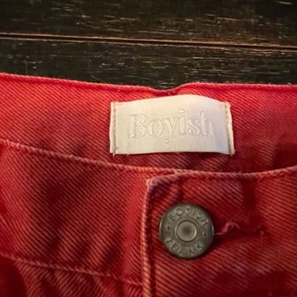 Boyish Tommy High Rise Jeans - Red - Size 28 - Picture 5 of 6